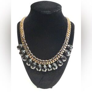 Chic Black and Gold Statement Necklace